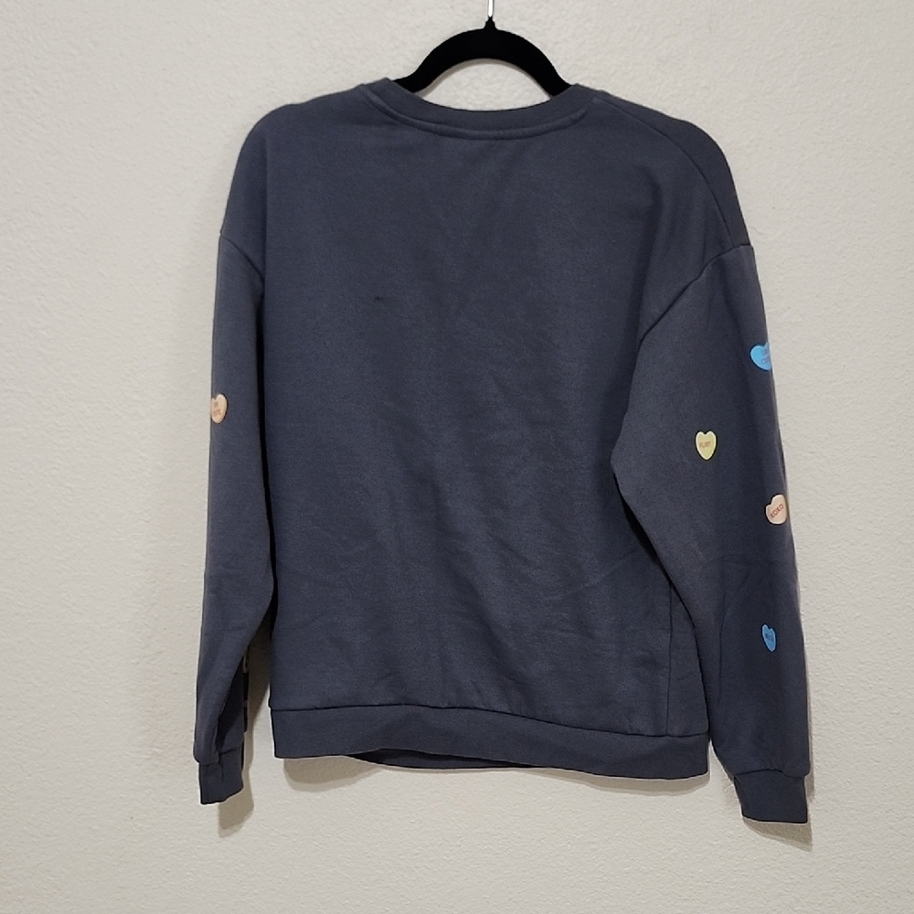 Sweetheart Clothing Dark Gray Sweater with Colorful Heart Accents - Picture 6 of 6